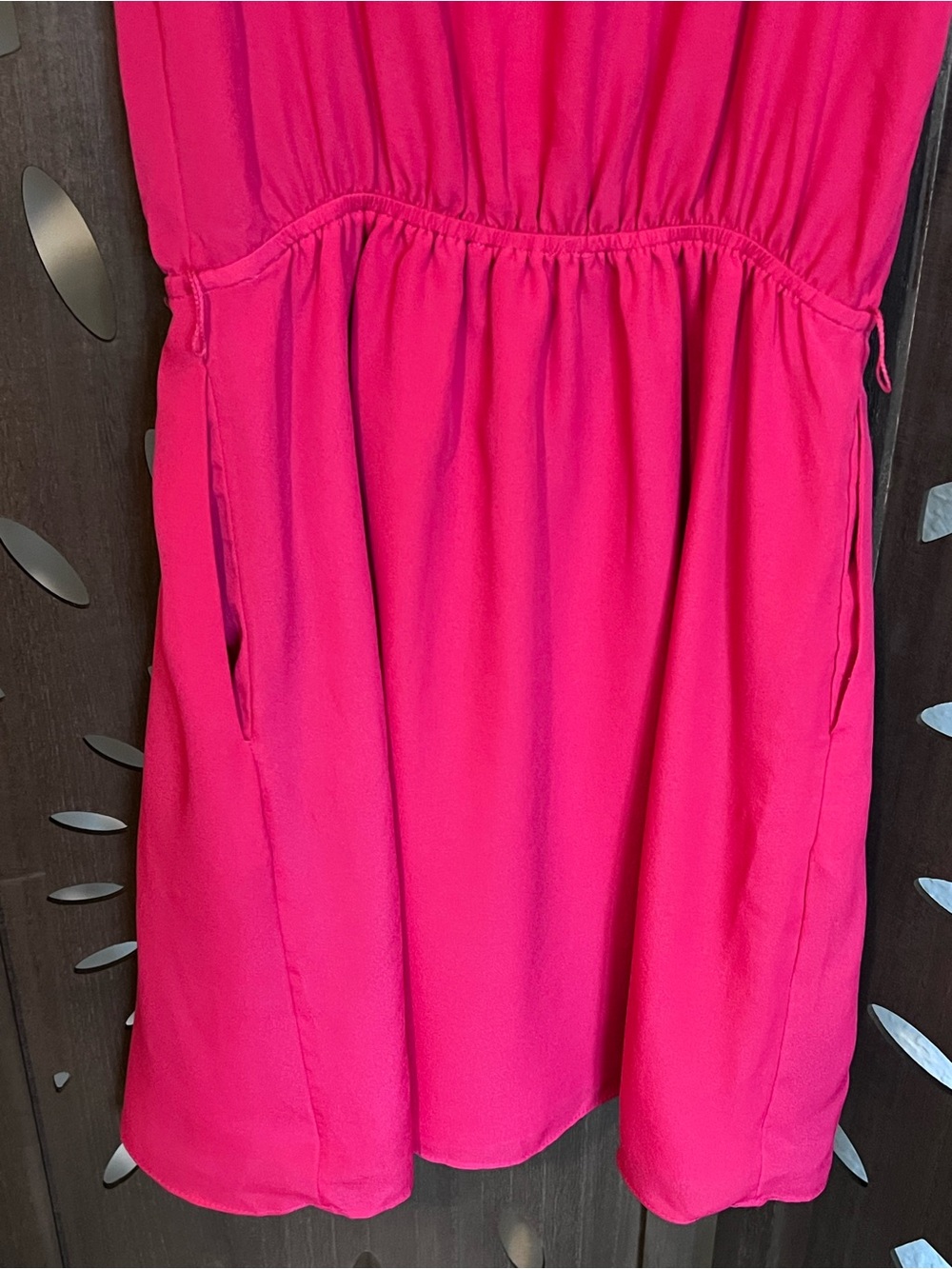 Express Hot Pink Ruffle Mini Dress - Picture 4 of 5